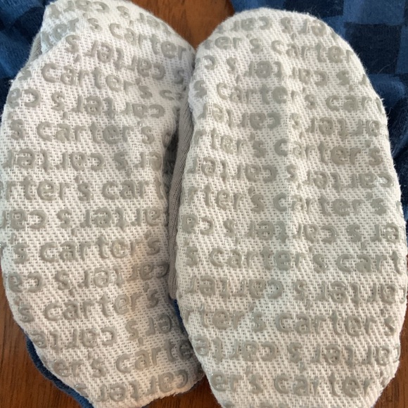 🍊5/$25 Carter's Blue and Gray Checkered Footie Pajama size 12m - Picture 7 of 7